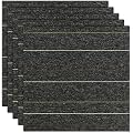 24 * 24in Self-Adhesive Carpet Tiles, Peel and Stick Floor Squares for Home Office, Removable Decorative Rug Mat, Easy Install, Sound Absorbing (10Pcs Dark Grey)