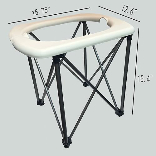 Inodoro portátil para campamento, orinal portátil de acero inoxidable para adultos, inodoro de viaje plegable, inodoro para campamento, automóvil,