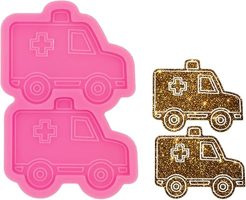 Molde de agarre de teléfono de resina de silicona para ambulancia súper brillante, carrete de insignia, agarre para teléfono para fabricación de