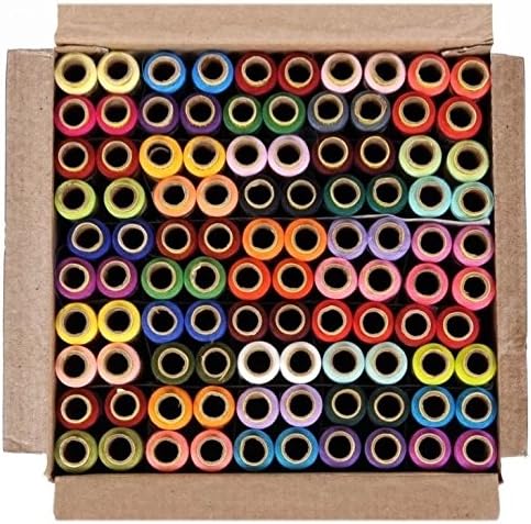DECCAN 100 Thread Spools (25 Shades, Each 4 in no.) Assorted Set C
