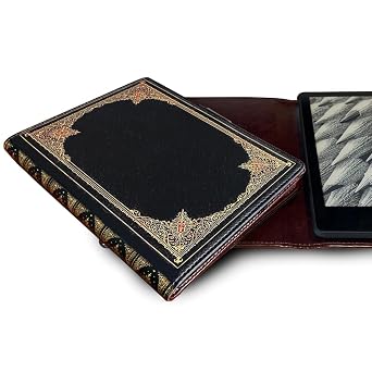 KleverCase Universal Book Cover for eBook Readers. Fits All e-Reader Brands Including Kobo, Nook, Kindle Paperwhite inc 12th Gen & Signature Edition, Kindle, storytel and More. Black Classic