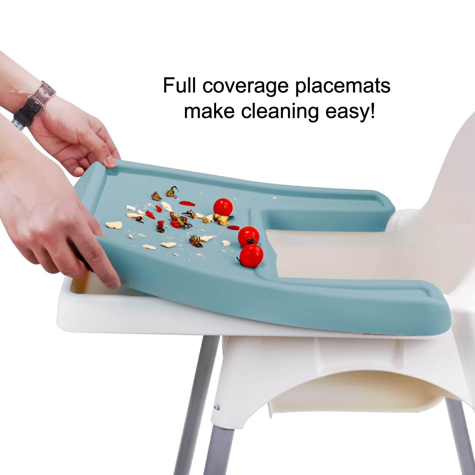 Mintlyfe Set de table pour chaise haute IKEA Antilop Baby High Chair Sets de table en silicone, plateau de chaise haute, napperons pour garçons et filles, bébés, tout-petits (Blush Mintlyfe Set de table pour chaise haute IKEA Antilop Baby High Chair Sets de table en silicone, plateau de chaise haute, napperons pour garçons et filles, bébés, tout-petits (Blush