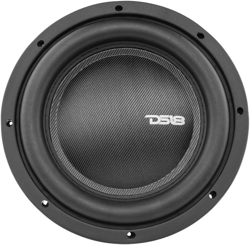 DS18 IXS10.4D Shallow Car Subwoofer - 10" 1000W MAX Power, 500W RMS, Dual Voice Coil, 4+4 Ohms Impedance (1 Speaker)