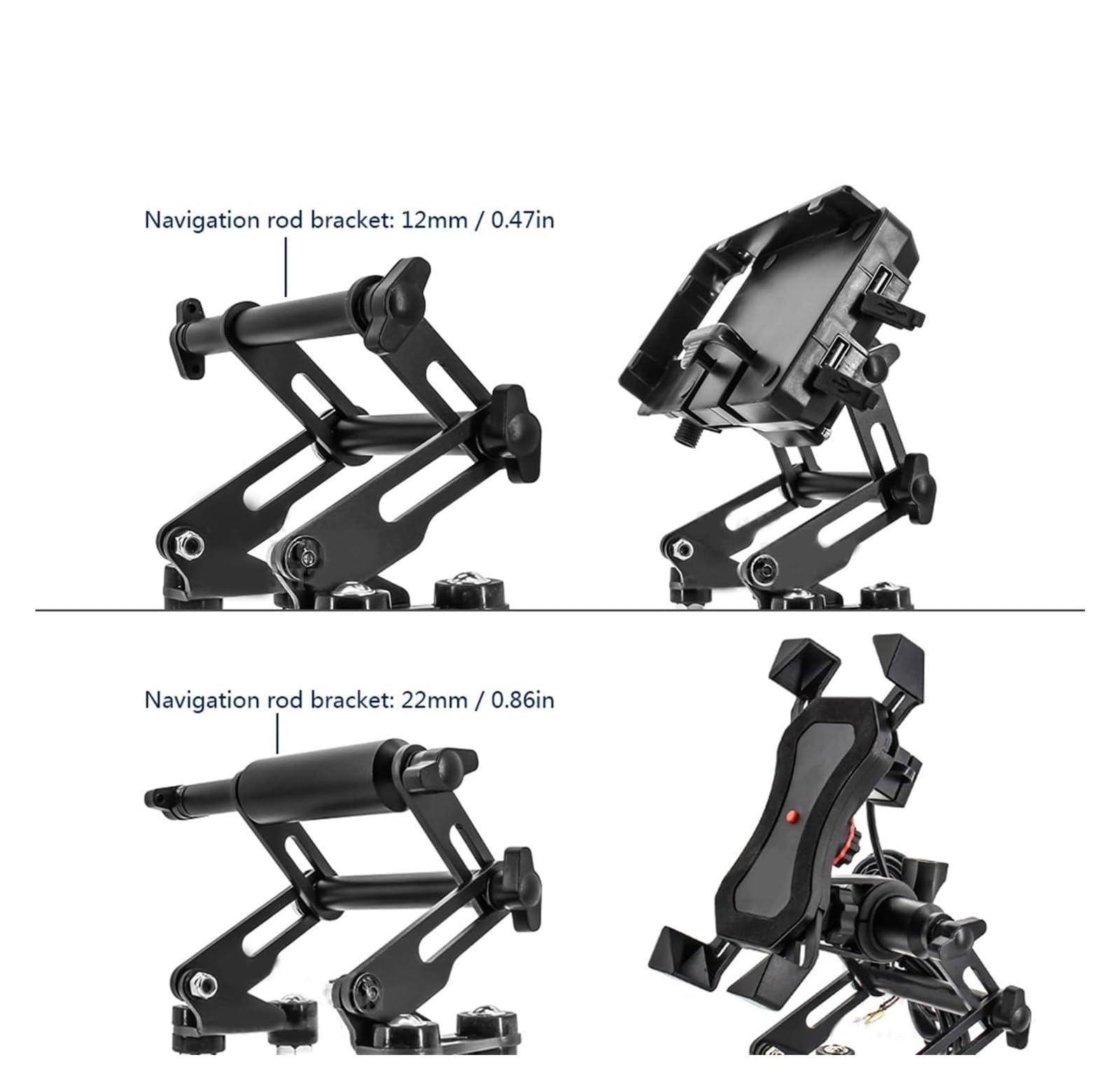 Soporte GPS Navegación para B&M&W G 650 X Motocicleta Challenge Ajustable Extensible Teléfono Navegación Soporte GPS Matrícula