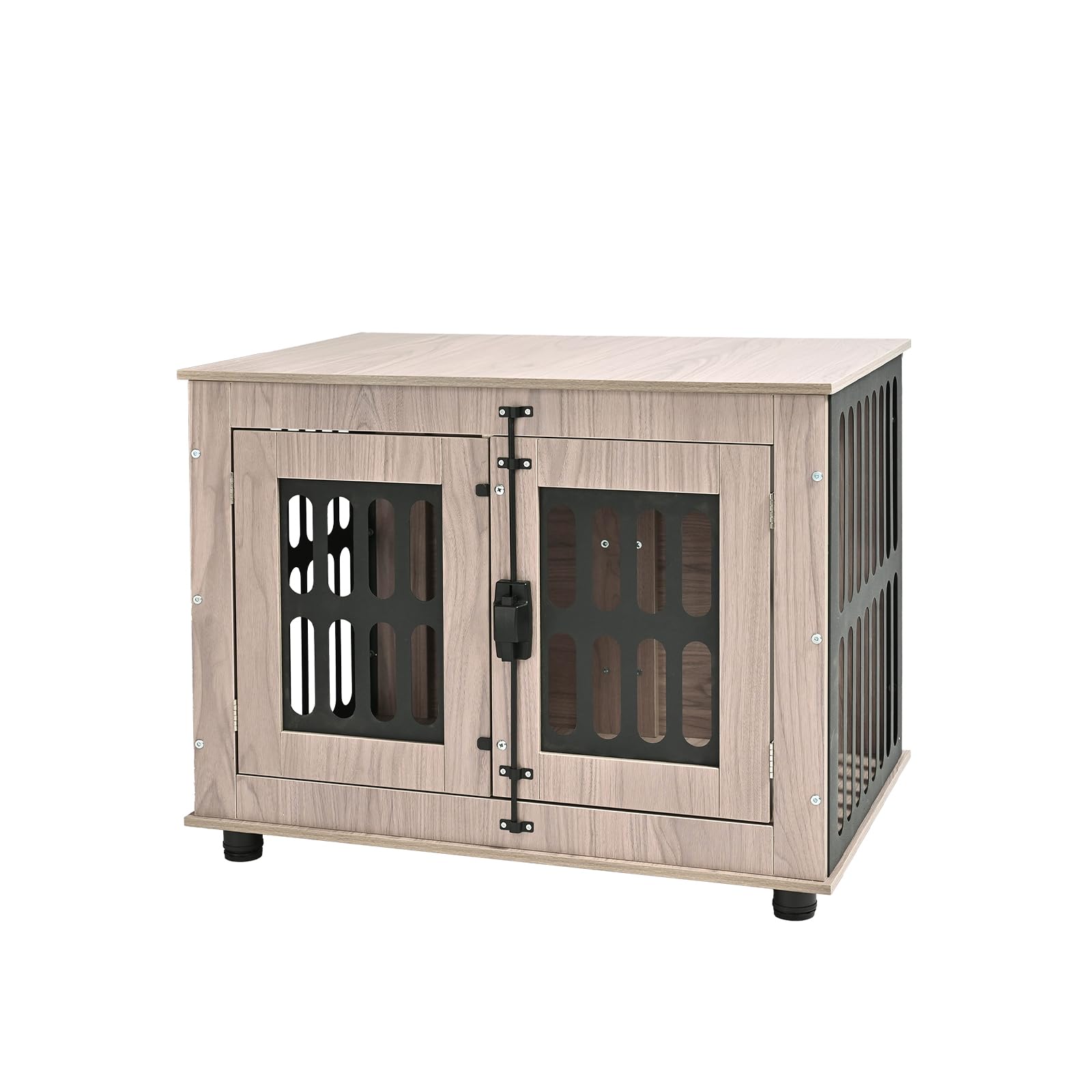 Amazon Basics Heavy Duty Dog Crate Furniture for Small Dogs, Wooden Dog House Dog Kennel Cage Indoor with Safety Lock, 32.5" L x 25.6" W x 21.9" H