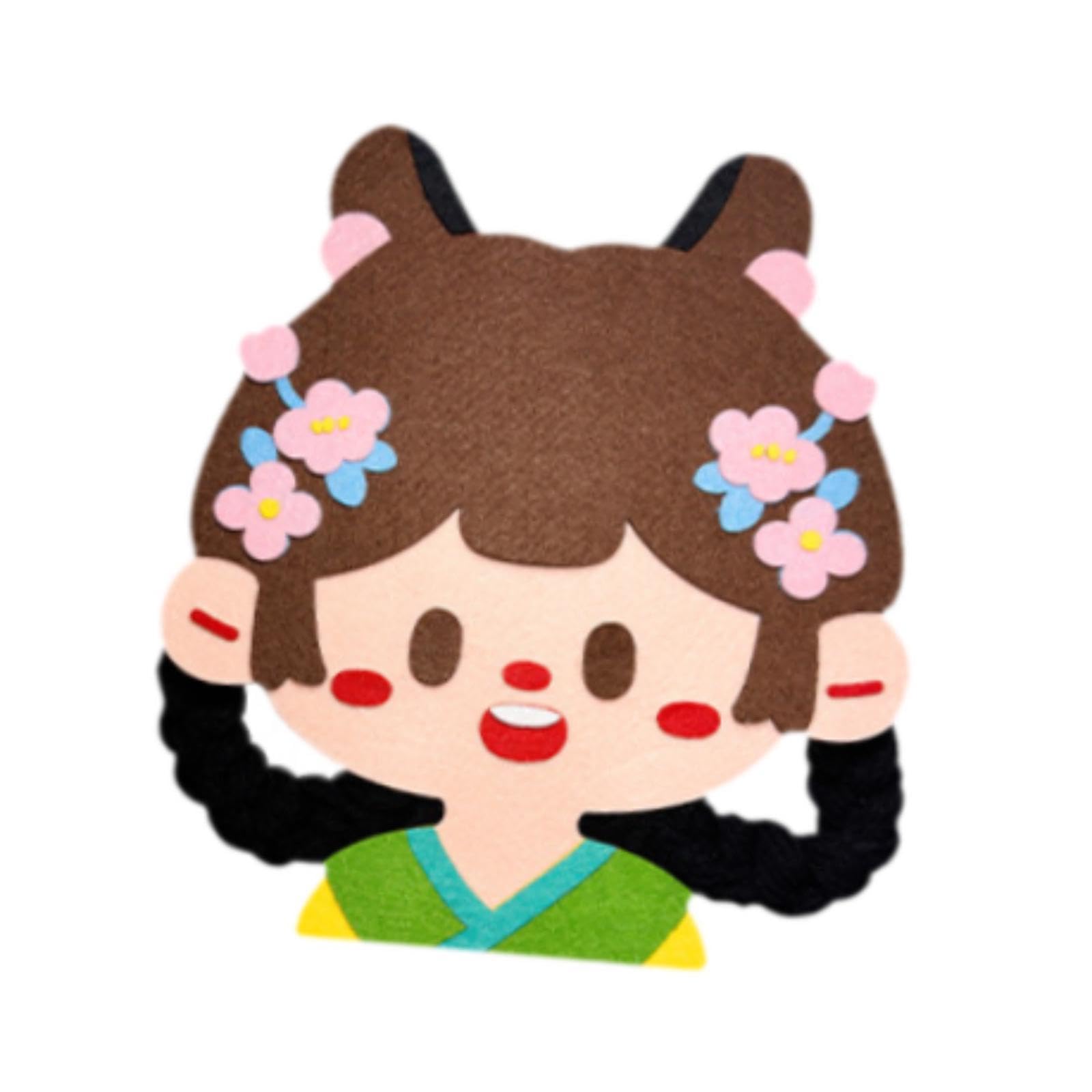 bnf Sensory Toys Hair Braid Practicing Board for Age 3 4 5 6 Years Children Kids Green Baby | Toys for Baby | Developmental Baby Toys