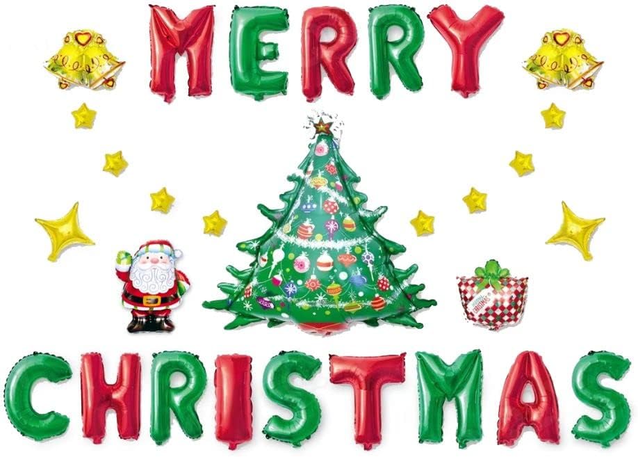 BrainGiggles Brain Giggles Merry Christmas Decoration Foil Balloon Party Supplies Home Decor (Christmas Tree)
