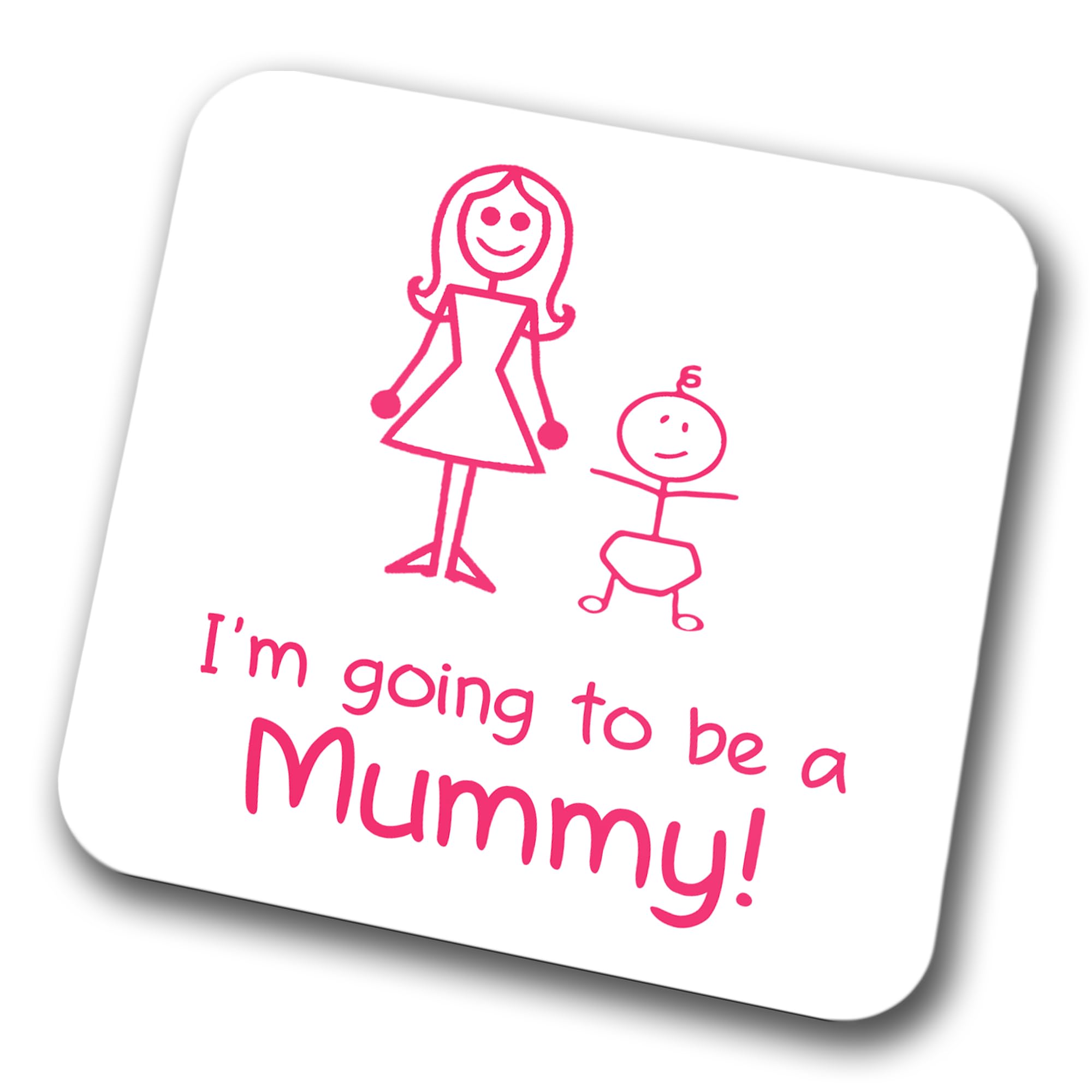 Faithful Prints Boys I'm Going To Be A Mummy Coaster