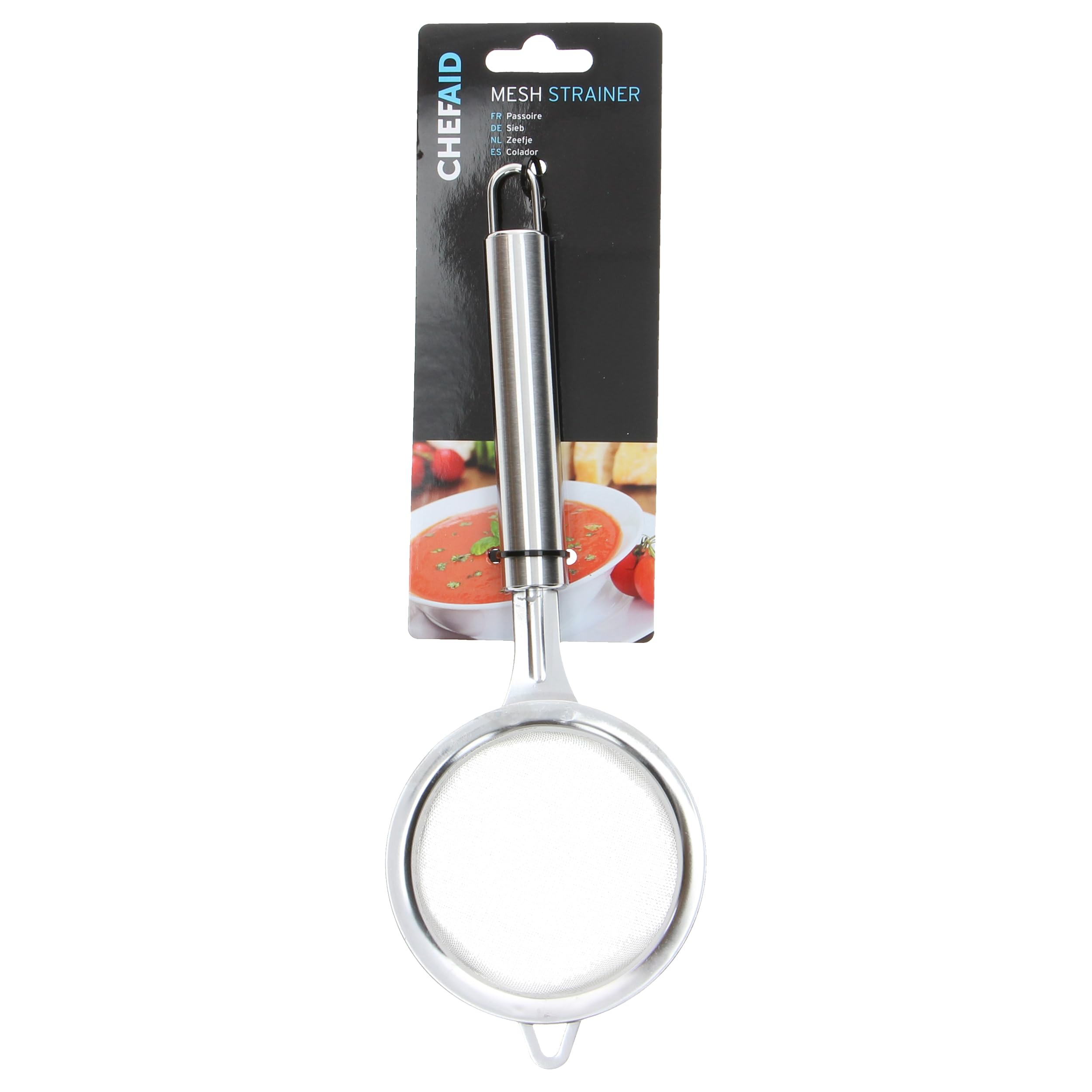Chef Aid Stainless Steel Mesh Strainer, Ideal for Brewing and Serving Tea of for Straining Herbs and Spices