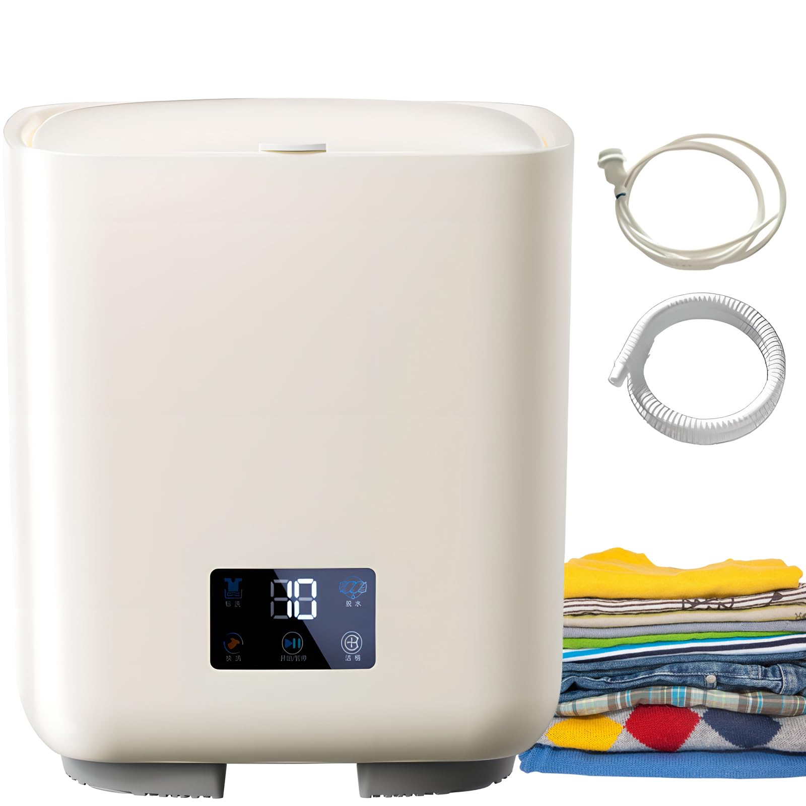 Lave-linge portable automatique 7 L compact avec essorage autonome 4 en 1