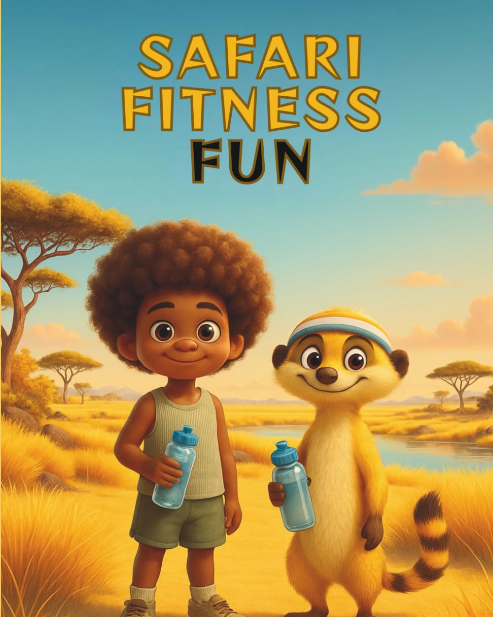 Safari Fitness Fun: A 3-in-1 Safari Adventure of Movement, Coloring, and Bedtime Stories for Children Ages 4–7