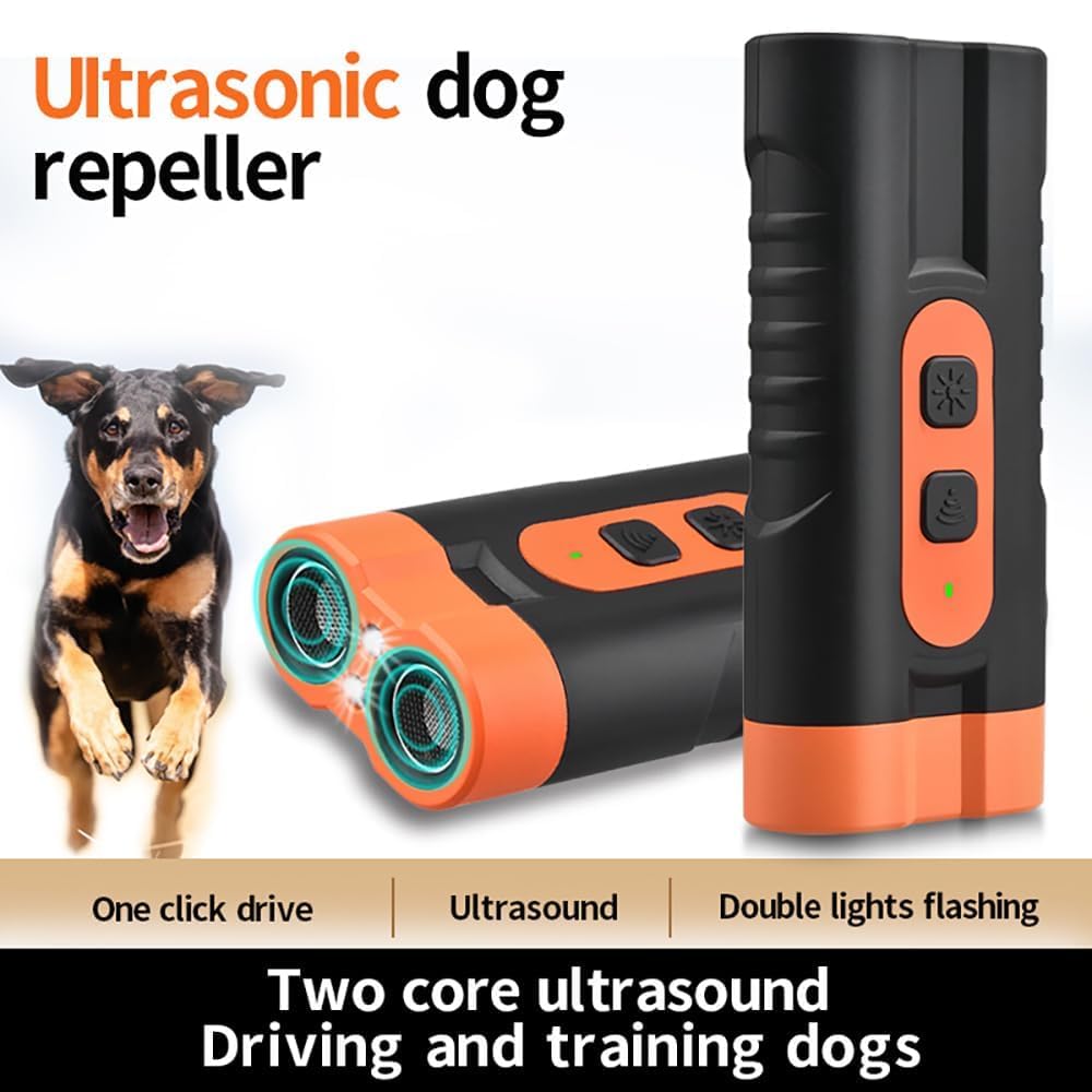 Dispositif anti-aboiement pour chiens - Rechargeable avec LED clignotante - Pour intérieur et extérieur - Pour chiens de petite, moyenne et grande taille