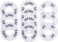 Vista 1 de Blulu Paquete de 10 divisores de tamaño de percheros redondos para ropa