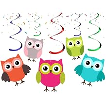10 PCS Owl Streamers Pack - Mystical Nighttime Creature Hanging Decorations for Themed Parties, Events, and Enchanted Spaces