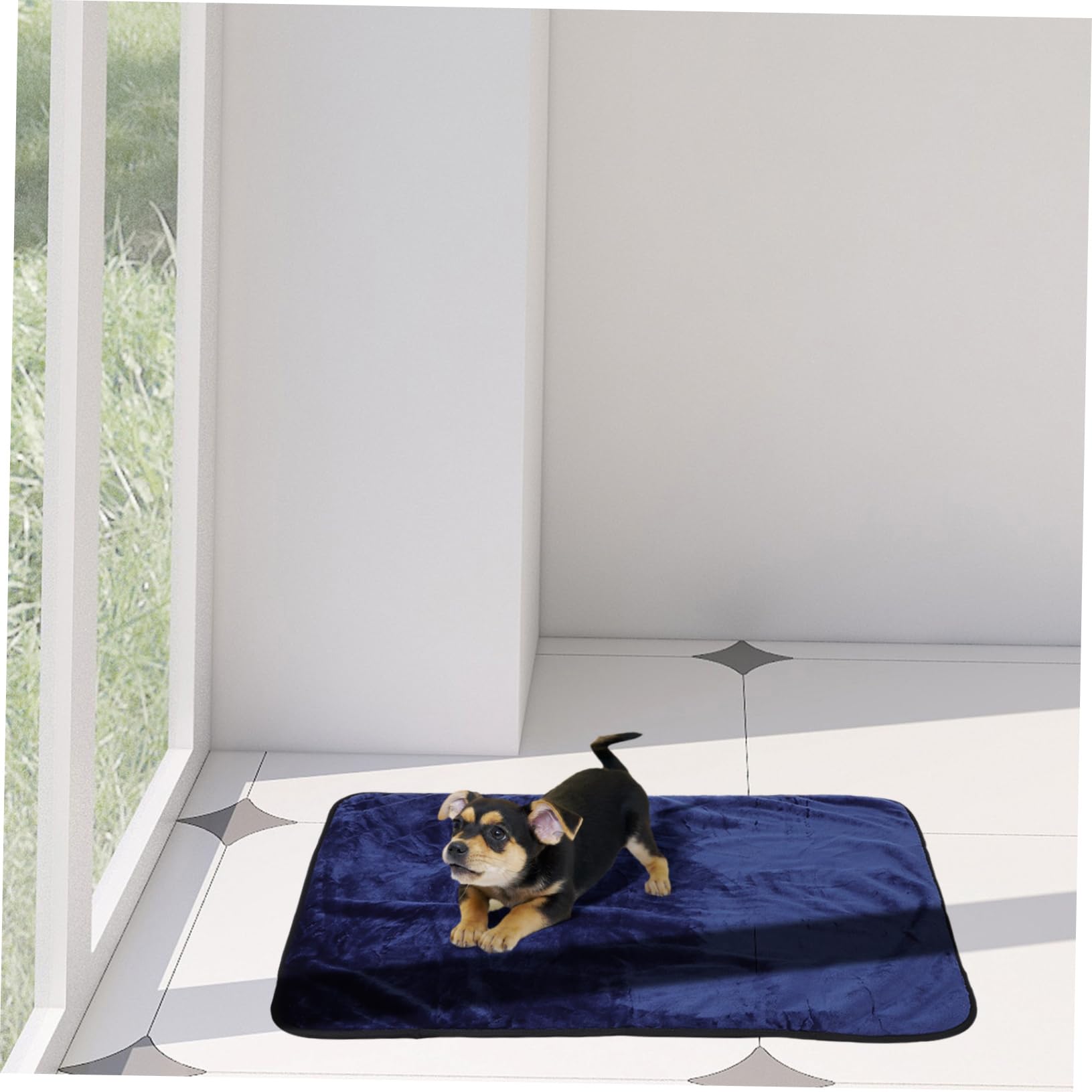 Kisangel Couverture Imperméable pour Chien 100x75 Cm en Sherpa Fleece | Rectangulaire, pour Grands Chiens, Usage Polyvalent, Adaptée aux Couchages Sièges Arrière