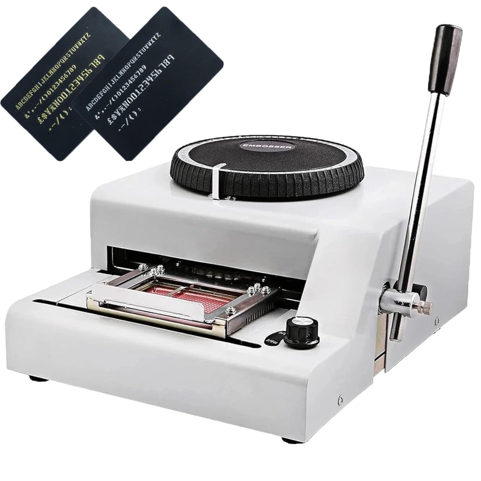 PtaTritious PVC Card Embossing Machine Manual PVC ID Card Stamping Machine Membership Card Embosser Coding Machine, Credit ID VIP Code Gift Card Printer