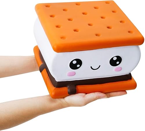 Anboor Jumbo Squishys Toy Smore Food-7.9 pulgadas Big Squishies Kawaii Toy Slow Rising Candy Food Juguete para apretar con aroma para niños y adultos
