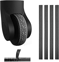 DOKRIN Suitcase Covers,4 Pcs Black Suitcase Wheel Cover Silicone Anti-Noise Shockproof Trolley Cover