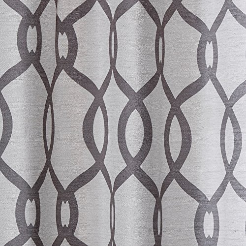 Exclusive Home Curtains Kochi Grommet Top Panel Pair, Black Pearl, 54x108, 2 Piece, W 52" x L 108" (2 Panels) - Image 2