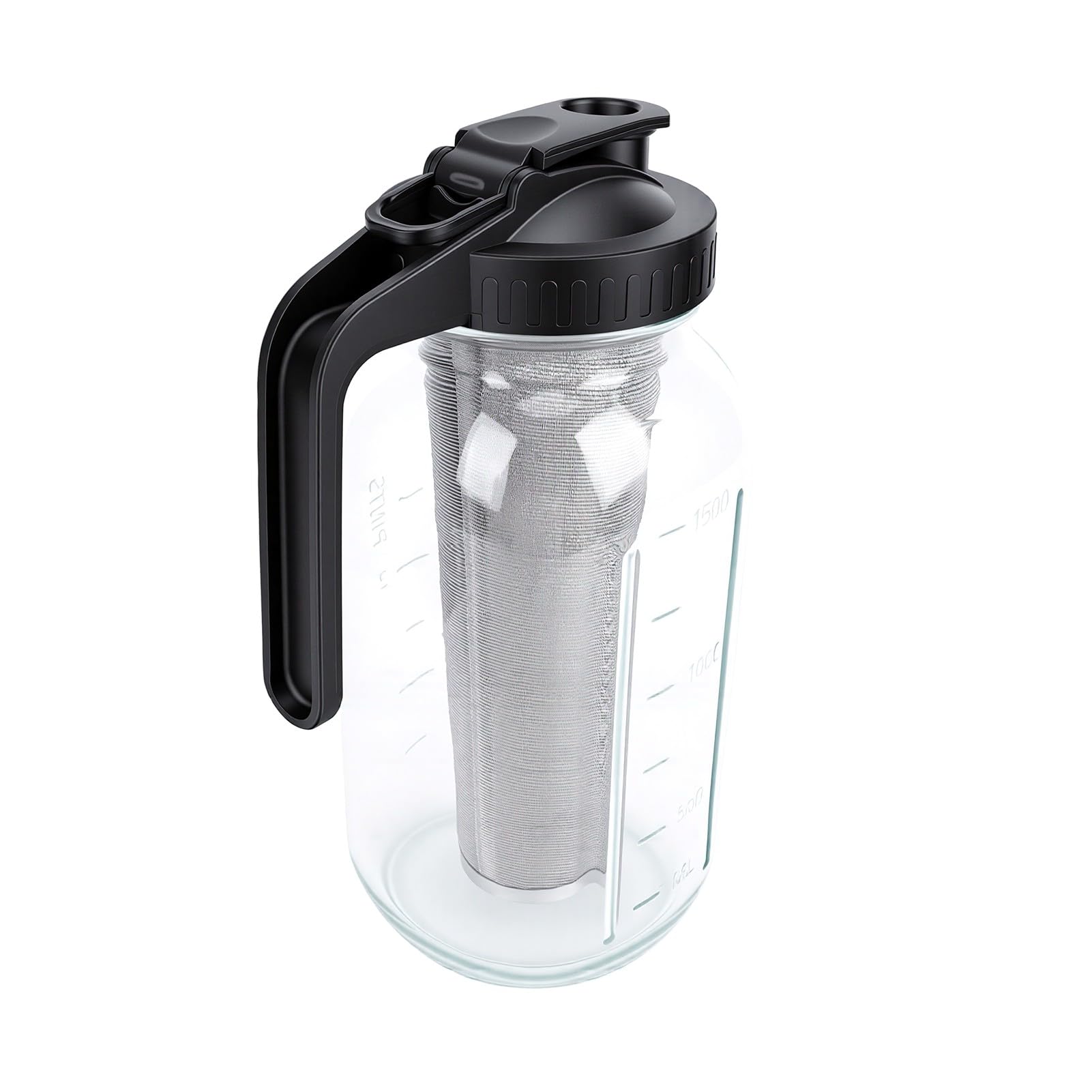 Caraffa per caffè Cold Brew, Brocca in Vetro con Filtro Fine e