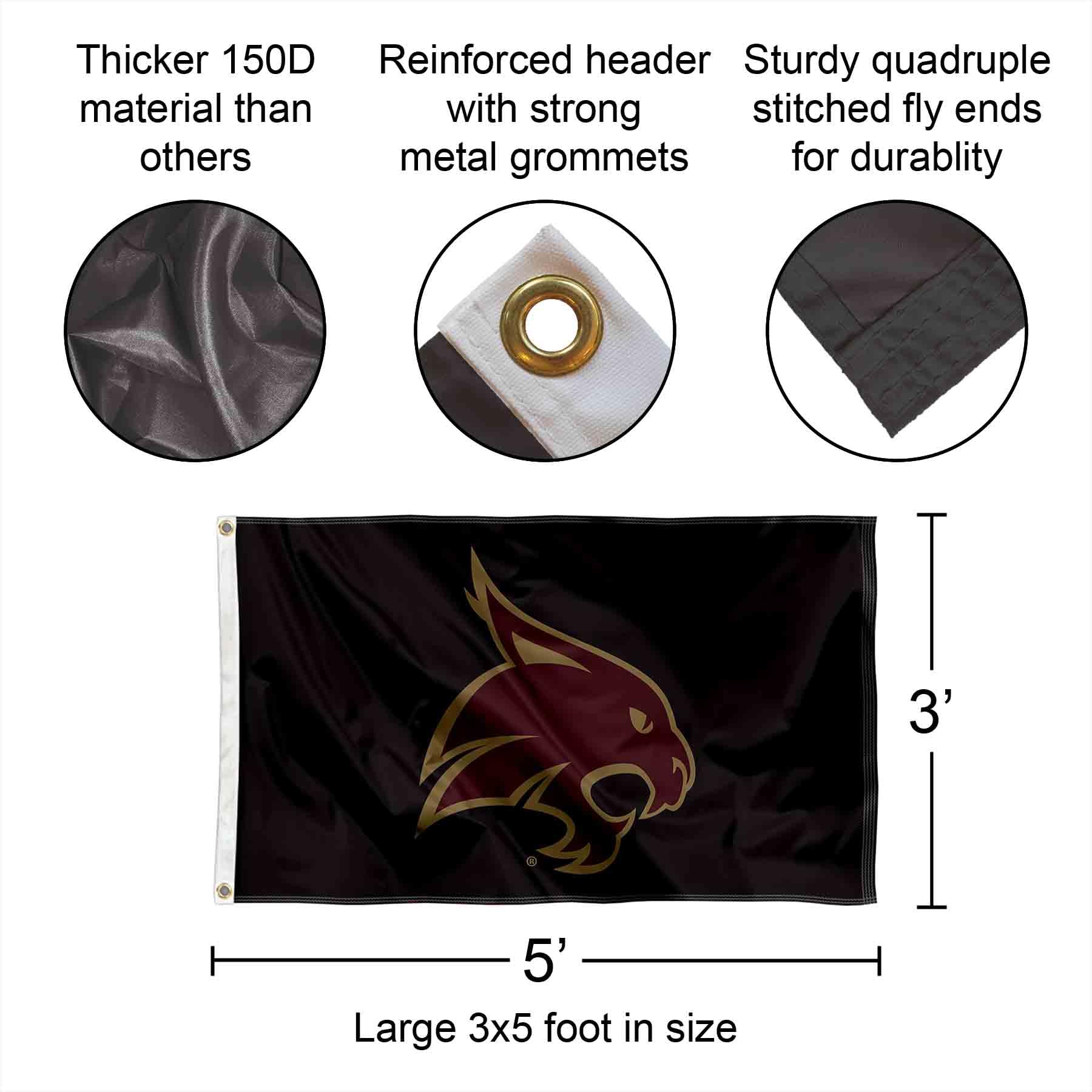 College Flags & Banners Co. Texas State Bobcats Flag