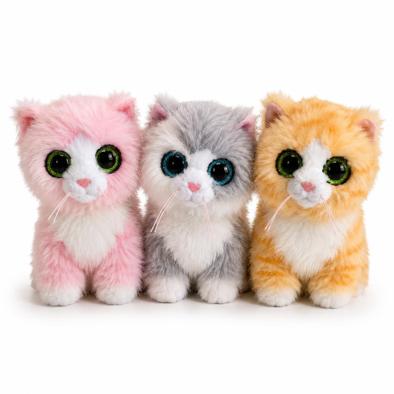 TY Beanie Boos Lady, Melanie & Furley Cat Plush Toy 3 Piece Set 14cm – Soft Stuffed Animal Plushies – Collectible Cuddly Toys for Kids – Kitten Gift Set