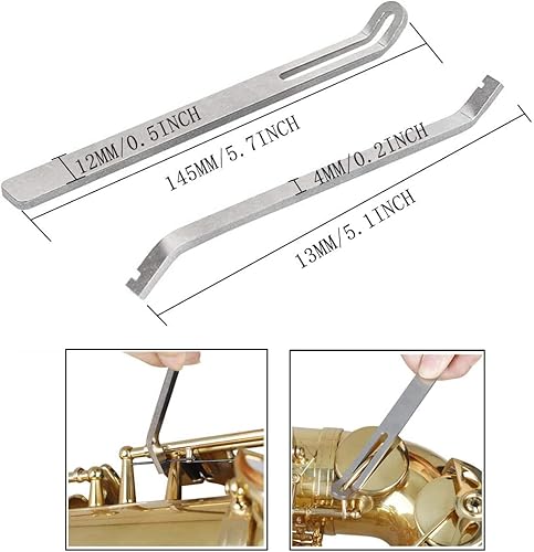 Miniatura 3 de Jiayouy Kit de herramientas de saxofón profesional de 24 piezas, kit de herramientas de mantenimiento de reparación de saxofón profesional con bolsa