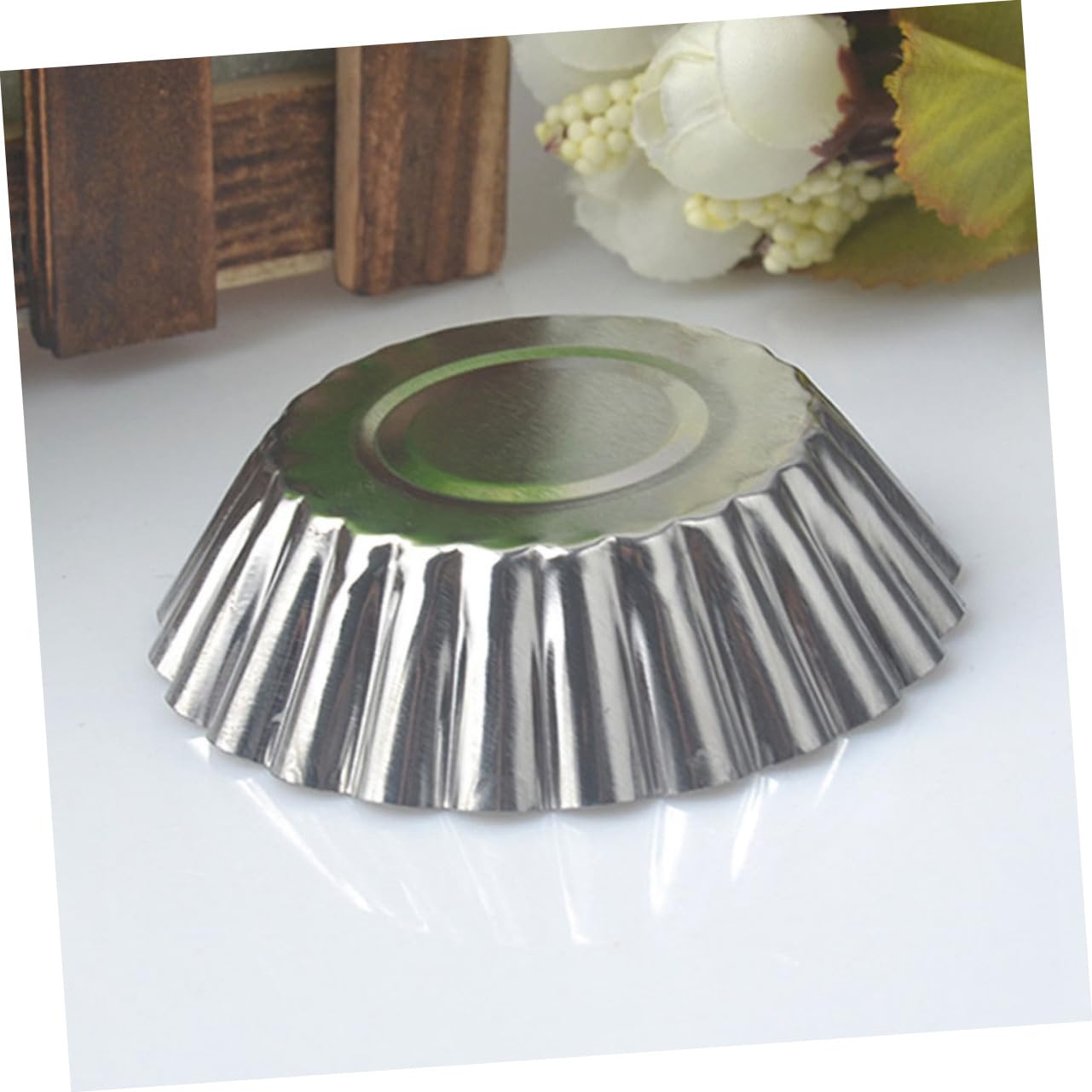 Molde para Tartaletas de Huevo 100 Piezas de Hojalata Plateada | Antiadherente, Conducción Rápida del Calor, Cocción Uniforme, Fácil Limpieza, para Pudines y Chocolate