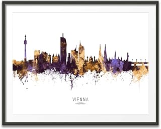 Vienna Austria Skyline art print poster, unframed -11871