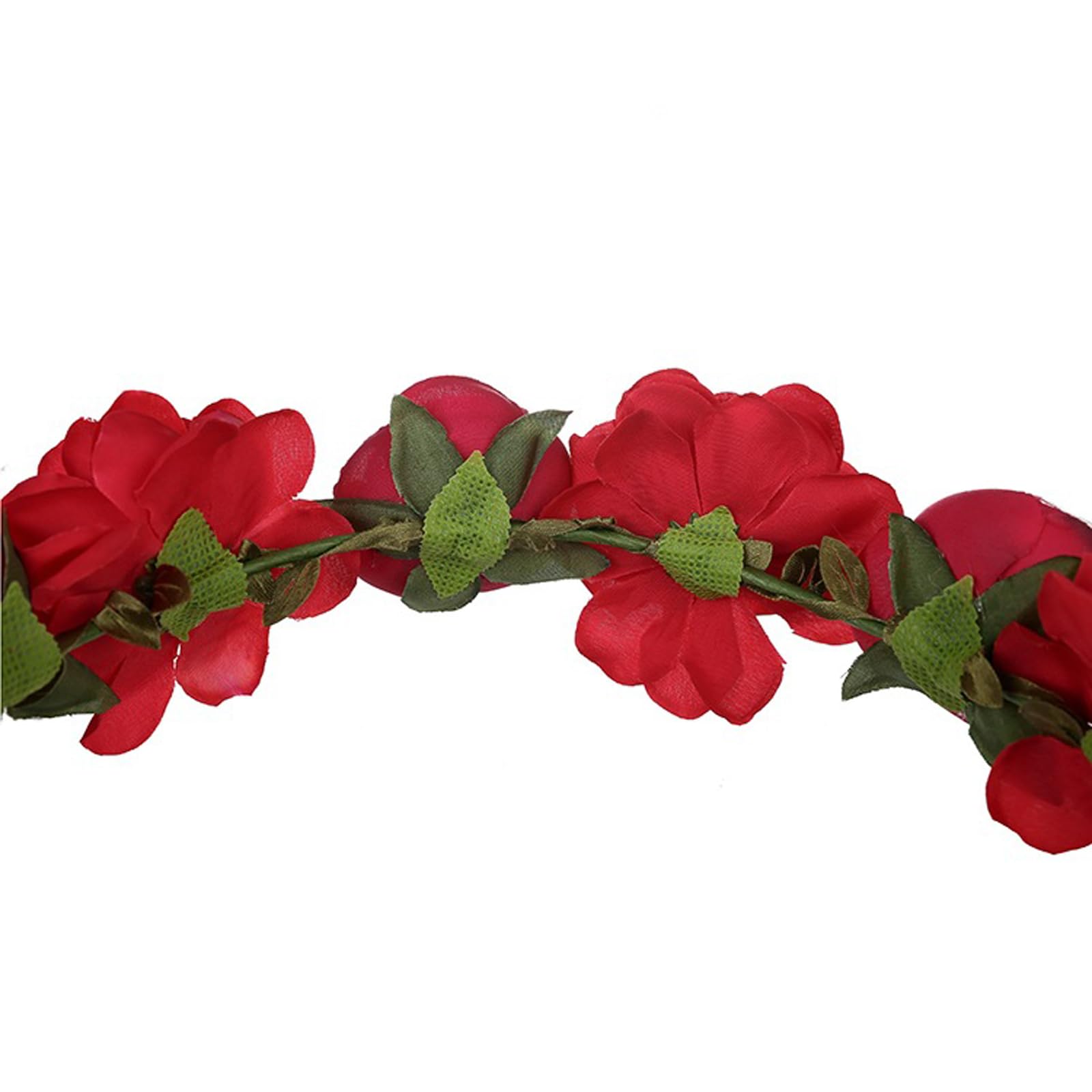 AWOCAN Flower Crown Headband Women Flower Headpiece Boho Artificial Flowers Bridal Flower Headband Wreath Crown for Wedding Festival Party Photography (blue) - Image 4
