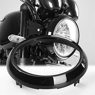 Fits for Kawasaki z900rs 2018-2024 Headlight Rim Plating W800 2020-2024 Headlamp rim fairing cover Z 900RS SE CAFE 2019 2021 2022 2023 Accessories (Gloss black)