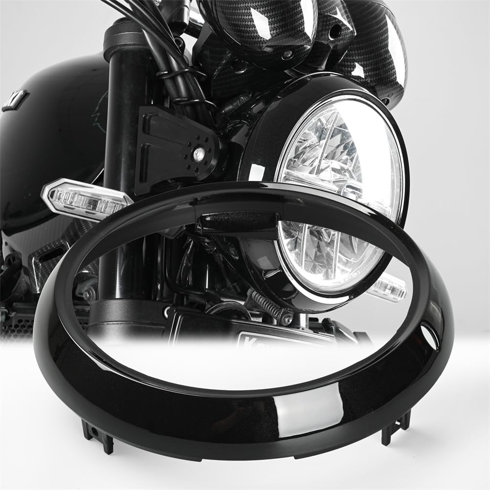 Fits for Kawasaki z900rs 2018-2024 Headlight Rim Plating W800 2020-2024 Headlamp rim fairing cover Z 900RS SE CAFE 2019 2021 2022 2023 Accessories (Gloss black)