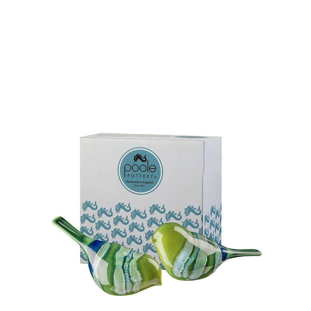 Poole Pottery Maya Bird Pair,Green