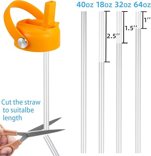 Miniatura 4 de Tapa de popote para Hydro Flask de boca ancha de 32 40 onzas, tapas con mango flexible compatible con HydroFlask, tapa flexible deportiva de