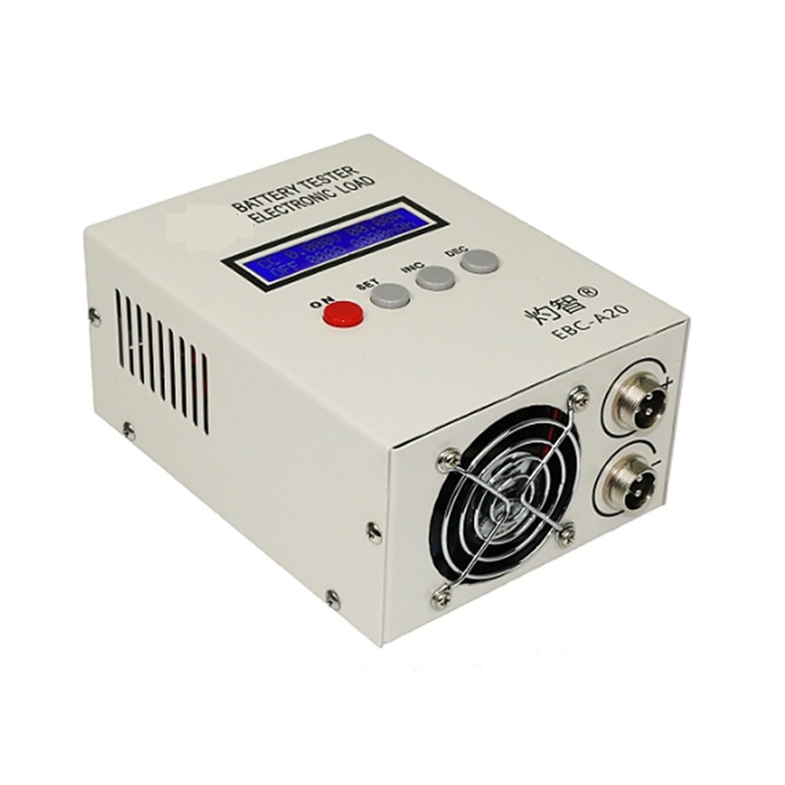 Autobatterietester, A20 Batterietester Lithium-Blei-Säure-Batterien Kapazitätstest 5A Laden 20A Entladen Unterstützt PC-Softwaresteuerung(Simple without cable)