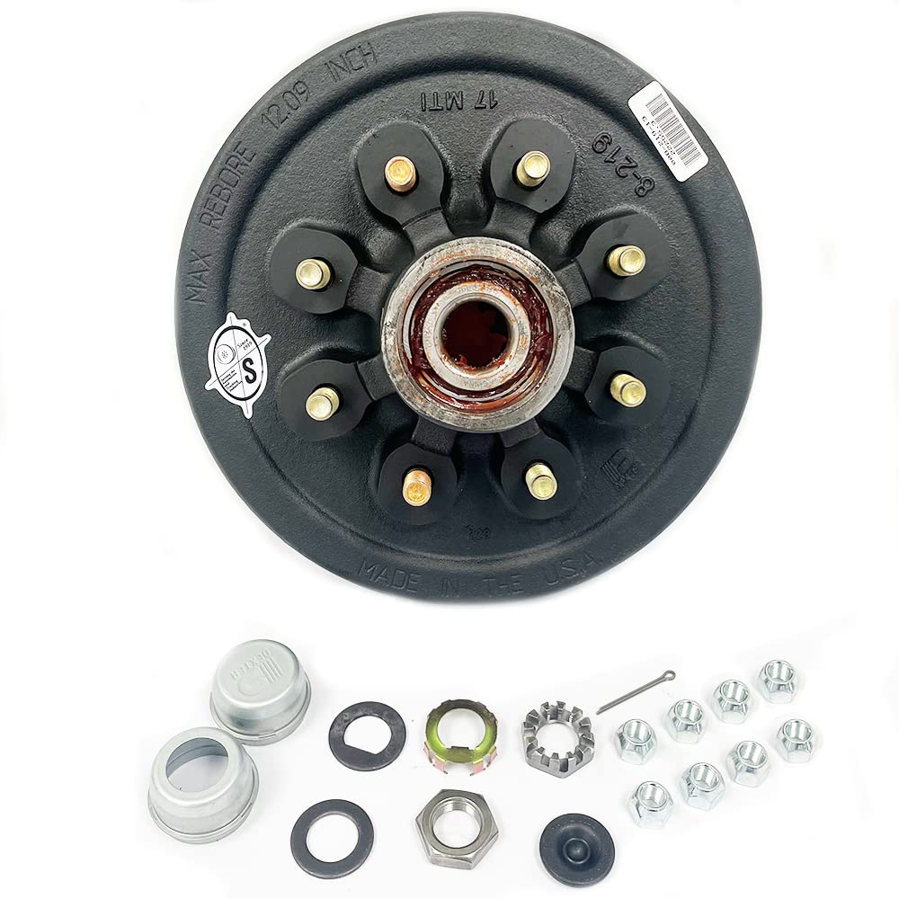 (only one piece ) SOUTHWEST WHEEL USA Pre-Greased Easy Assemble 8 on 6.5" Hub and Drum 9/16" Studs for 7,000 lbs. Trailer Axle