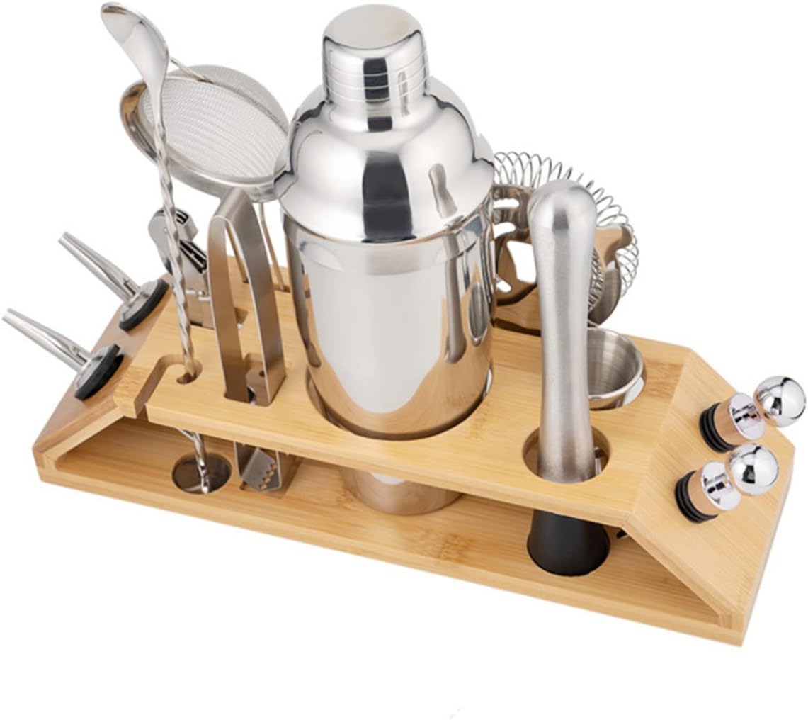 1set Bar Tools Cocktail Shaker Kit for Home Bar Use Includes Strainer Mixer for Beverages Milk Tea and Cocktails Capacity