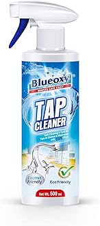 Blueoxy Tap Cleaner Spray Bottle (500 ml) | The Expert Hard Water | Soap Scum | Limescale Stain Remover Best for Basins | Sinks | Faucets | Taps | Fixtures | Shower Glasses | Pack of 2