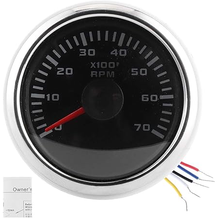 Amazon 車のタコメーター デジタルタコメーターゲージ52mm 4k Rpmlcdアワーディスプレイメーター防水車のヨットのオートバイ タコメーター 車 バイク