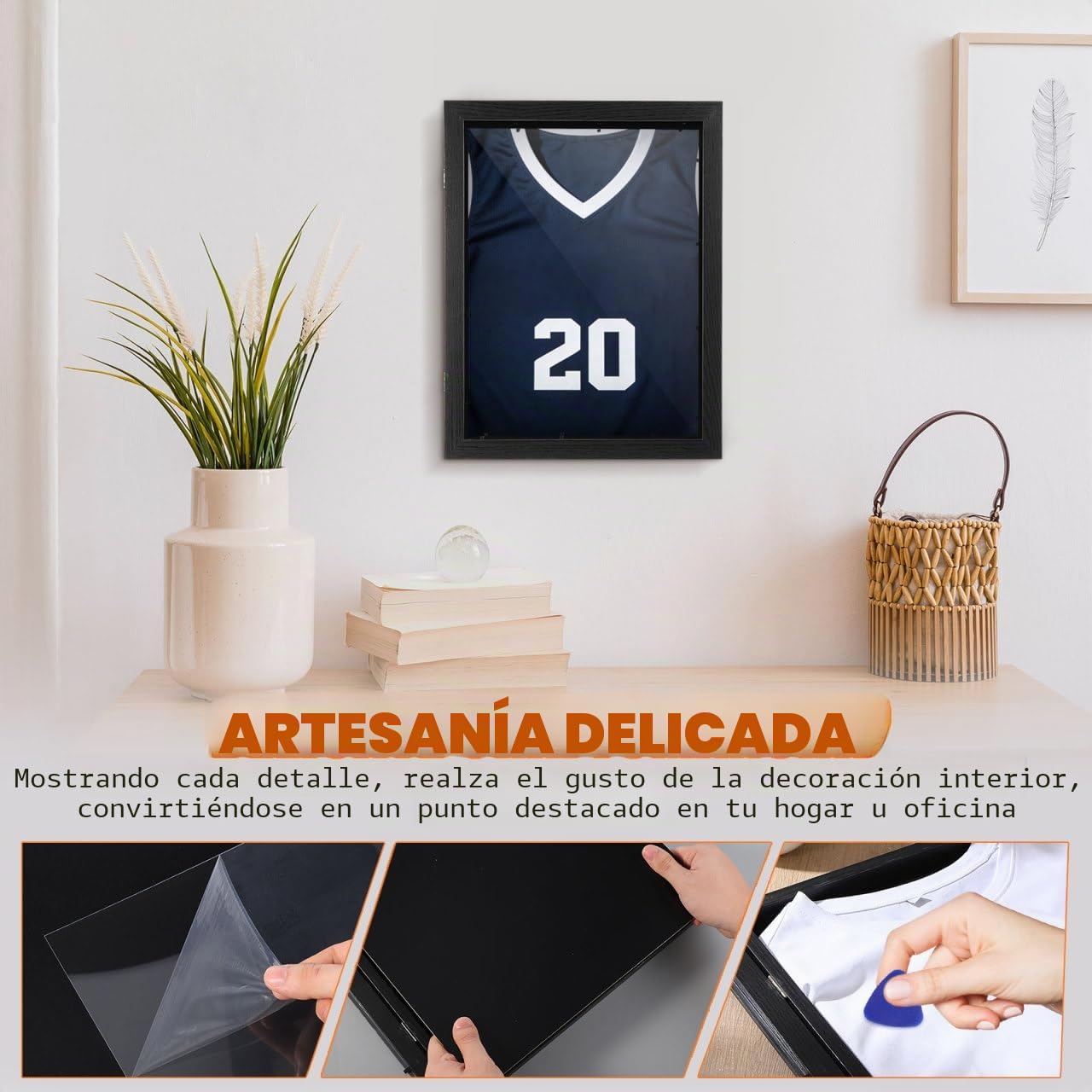 ABOOFAN Marco De Madera Para Exhibir Camisetas Deportivas