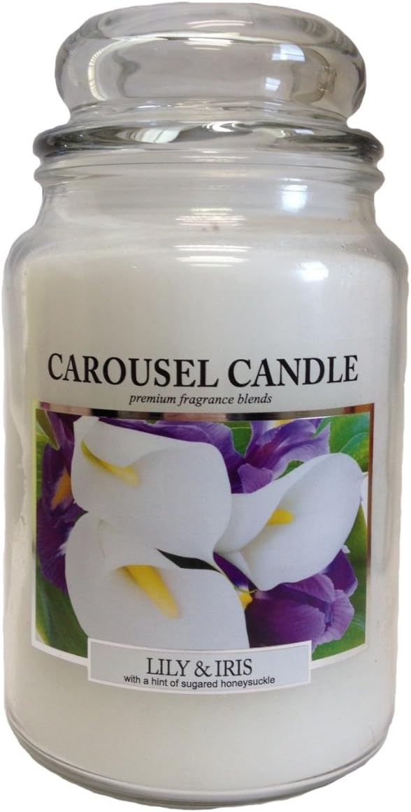 Carousel Candles Carousel Jar Candle, 23Ounce, Lily and