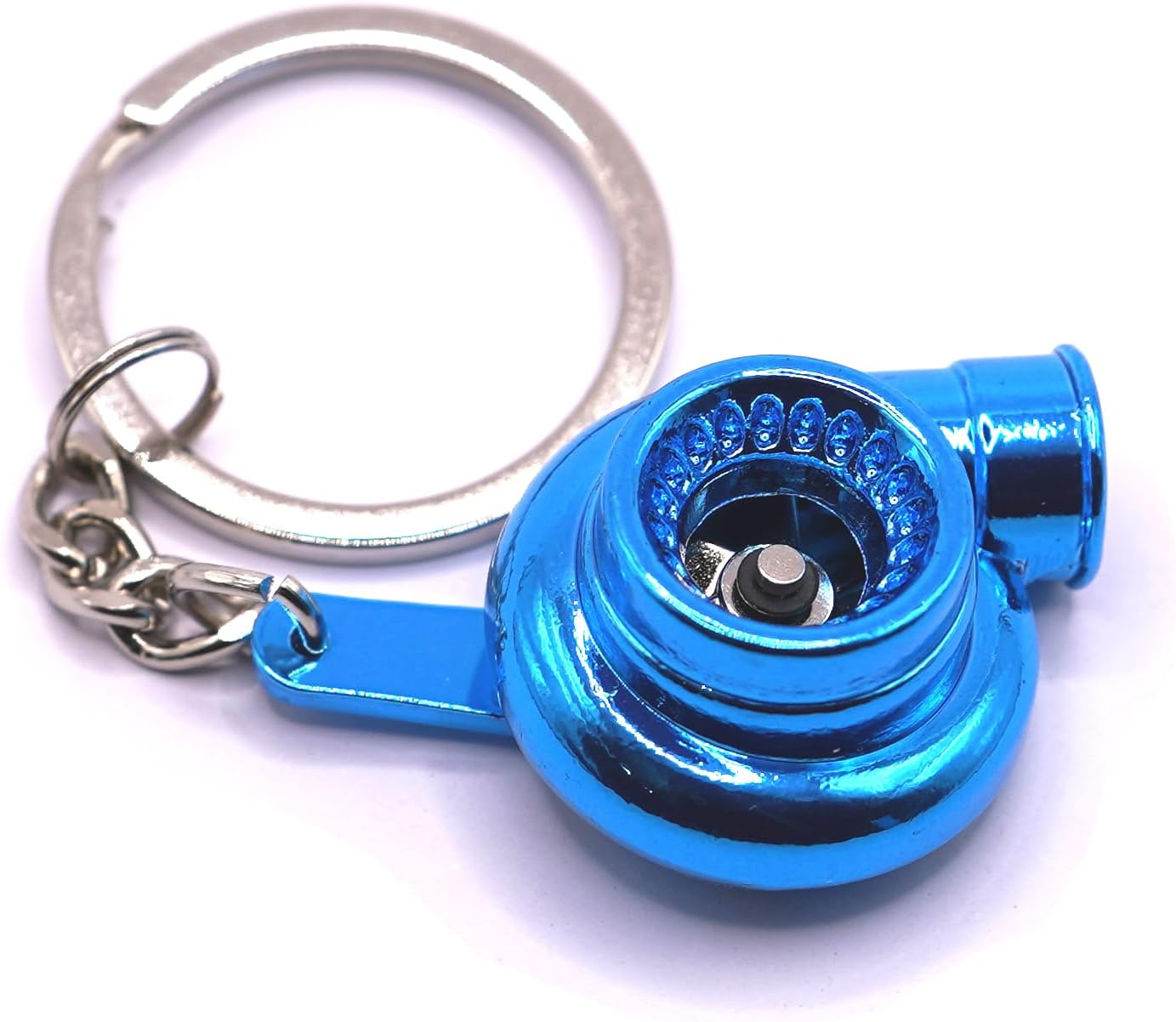 GT//Rotors Turbo Keychain Metal Spinning Turbocharger Automotive Mini Car Part Keychain Key Ring - Image 2