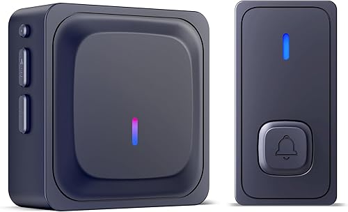Miniatura 11 de BN-LINK Timbre inalámbrico, timbre de puerta impermeable, fácil instalación, rango de 1000 pies, volumen ajustable y 58 campanillas, flash LED,