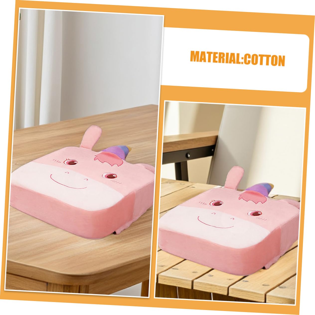 iplusmile Cuscino Rialzo Sedia Spessore Antiscivolo per da Pranzo e Studio Portatile Lavabile Supporto Ergonomico per Altezza e