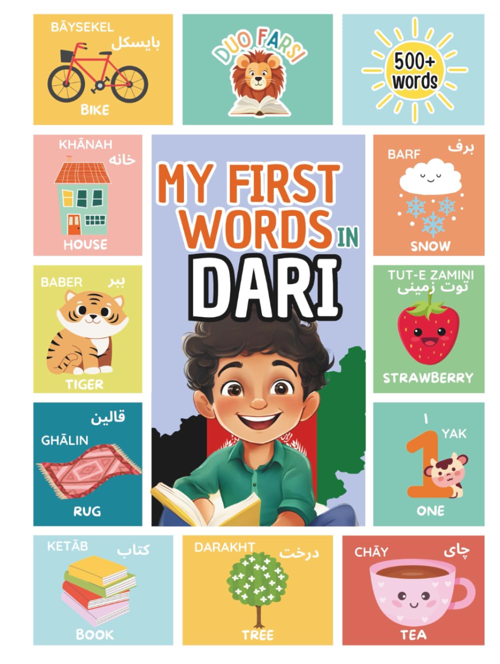 My First 500 Words in Dari: Learn Persian (Dari) for Kids & Beginners| Bilingual English-Dari | Picture Book with Colorful Illustrations and pronunciation tips (Dari (Afghan Persian) Kids books)