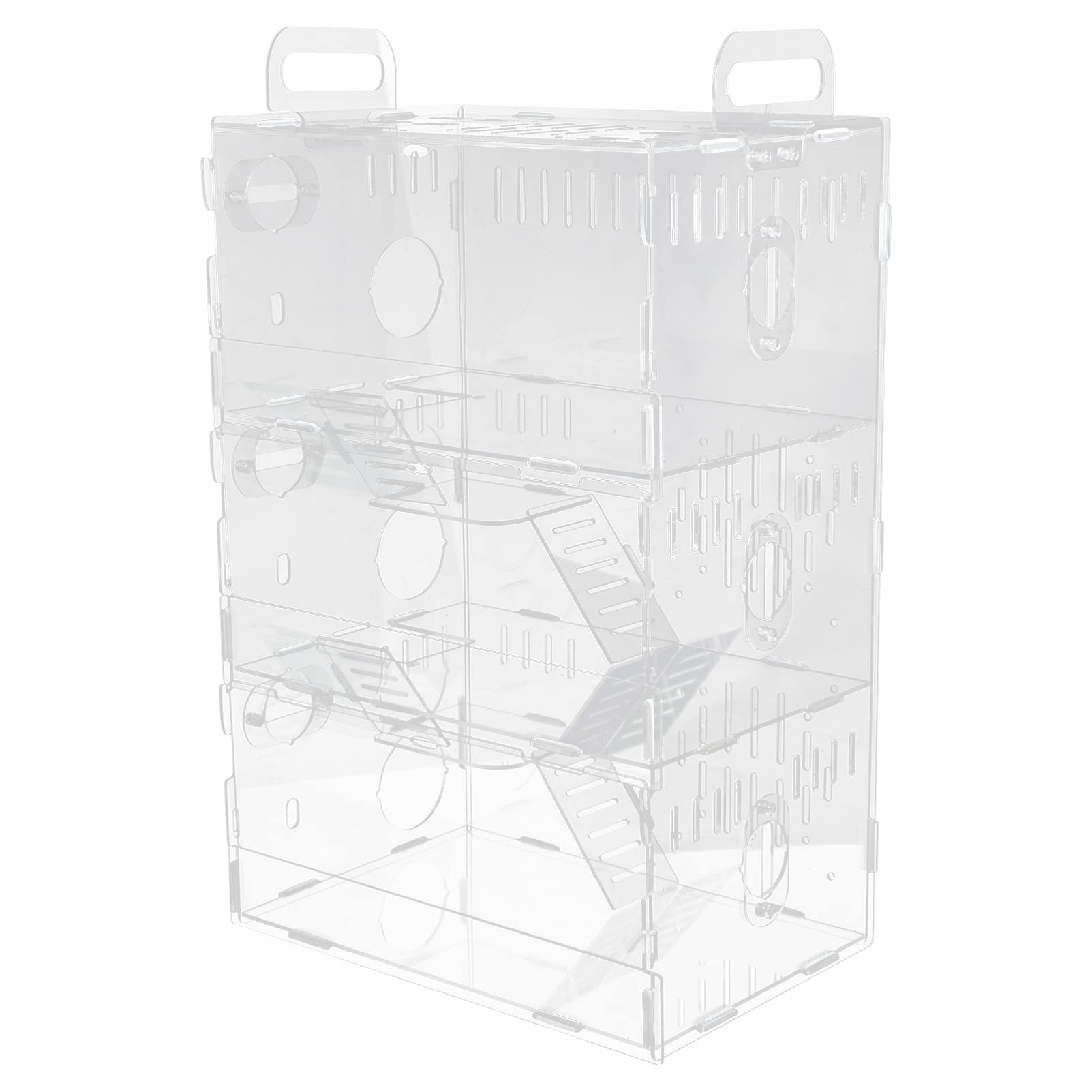 balacoo Acrylic Hamster Cage Transparent Hamster Castle Cage Small Animal Hideout House Hut Play Toy