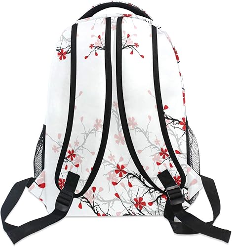 Vista 33 de ALAZA Mochila grande futurista negra geométrica 3D con polígono negro, portátil, iPad, tableta, viaje, mochila escolar con múltiples bolsillos