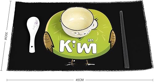 Miniatura 2 de Funny Kiwi Bird Placemats Set of 6 Resistant Table Mats Washable Place Mats for Dinner Party Table Decoration