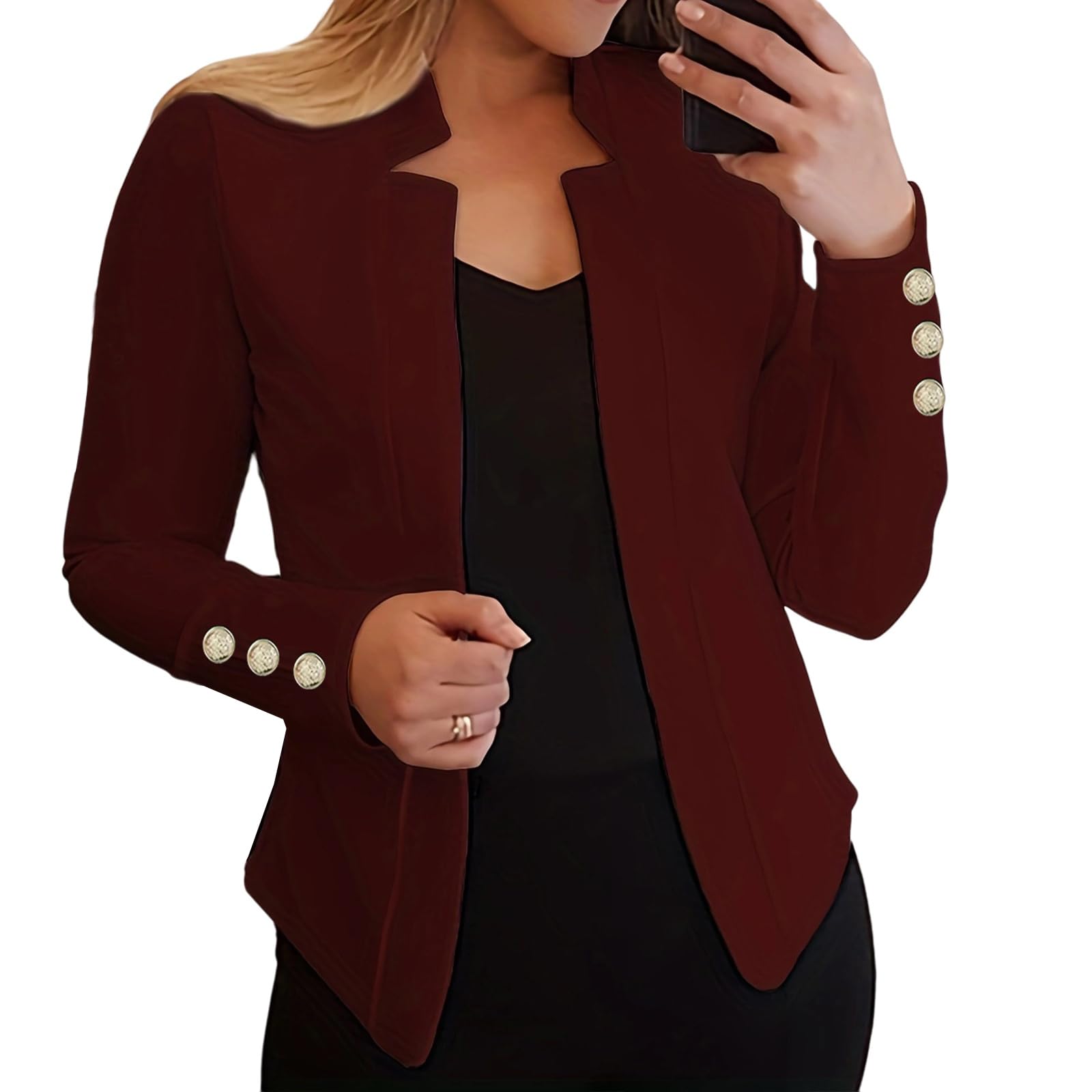 Womens Blazers for Work Casual Jacket Open Front Long Sleeve Office Business Blazer Jackets Fall Spring Outfit Fashion