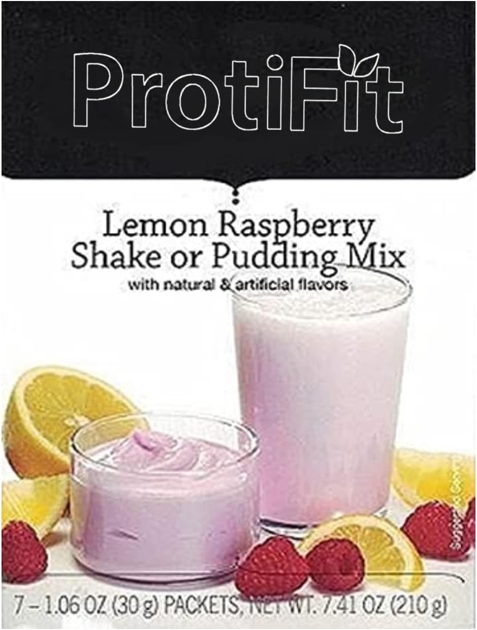 Proti Fit Bariatrix Nutrition Lemon Raspberry Shake Or Pudding Mix - For Weight Loss - Hunger Suppressant - 15 Grams of Protein - 100 Calories- Meal Replacement 7 Packets 1.06 OZ (NET WT 7.41 OZ)